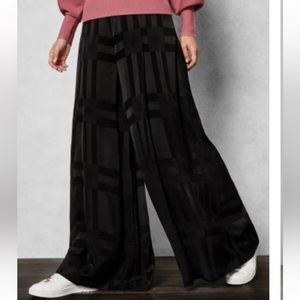 Ted Baker Black Satin Wide Leg Drape Trouser size 3 (US size 8)